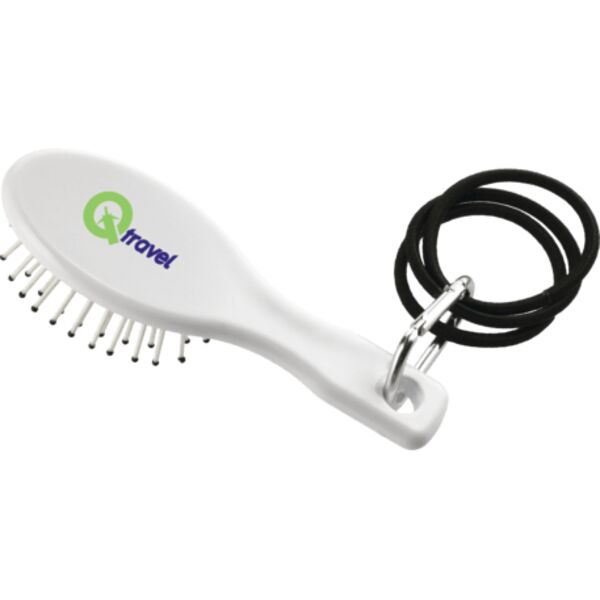 Hair Brush w/ Carabiner & Hair Elastics Thumbnail